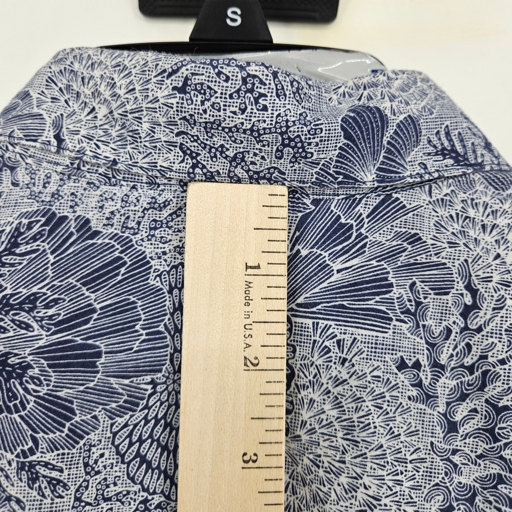 Tori Richard Shirt Mens Extra Large Button Good Reef Hawaiian Short Sleeve Blue - Picture 5 of 9